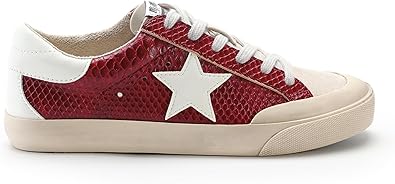 Sadie Rubber Sole Lace-up Leather Star Sneakers