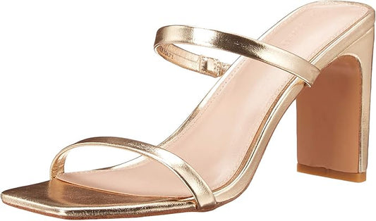 Women's Avery Square Toe Two Strap High Heeled Sandal